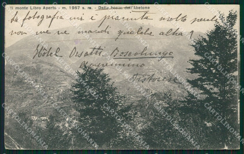 Pistoia Abetone Libro Aperto PIEGA cartolina XB1180 – fronte