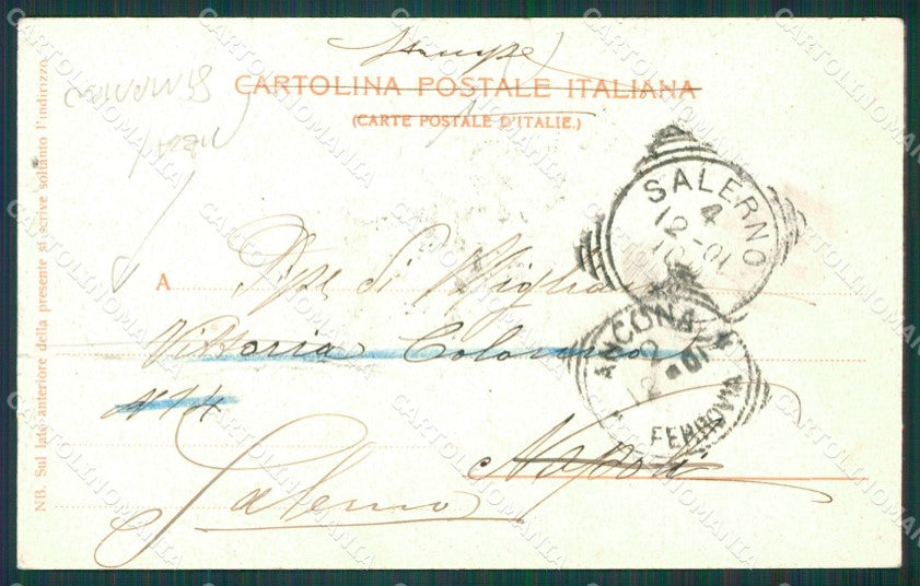 Ancona Città Barche PIEGA STRAPPINO cartolina XB1200 – retro