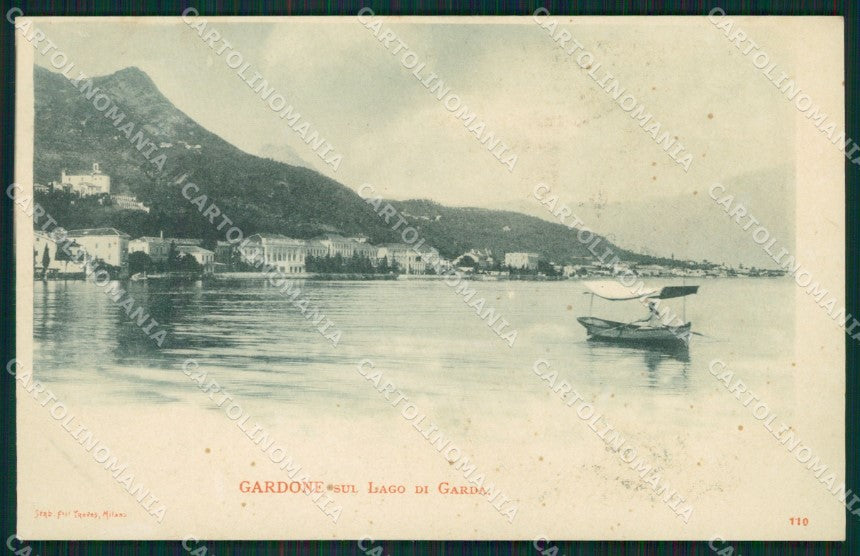 Brescia Gardone Lago di Garda Barca cartolina XB1228 – fronte