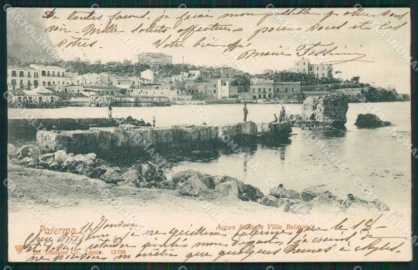 Palermo Città Acqua Santa PIEGA cartolina XB1232 – fronte