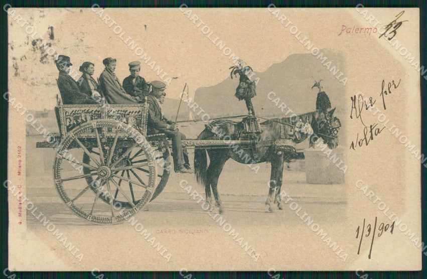 Palermo Città Carretto Siciliano cartolina XB1261 – fronte