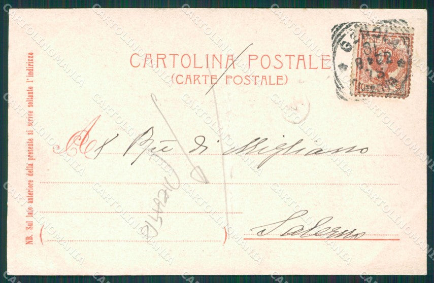 Alessandria Città Mercato PIEGATA cartolina XB1267 – retro