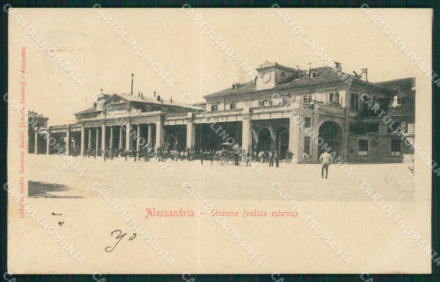 Alessandria Città Stazione PIEGATA cartolina XB1268 – fronte