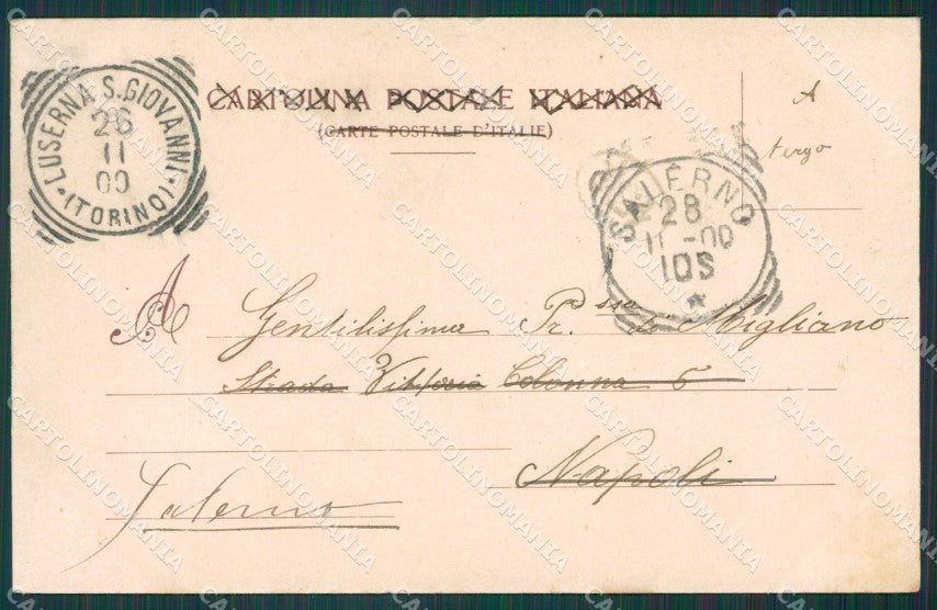 Torino Luserna San Govanni cartolina XB1273 – retro