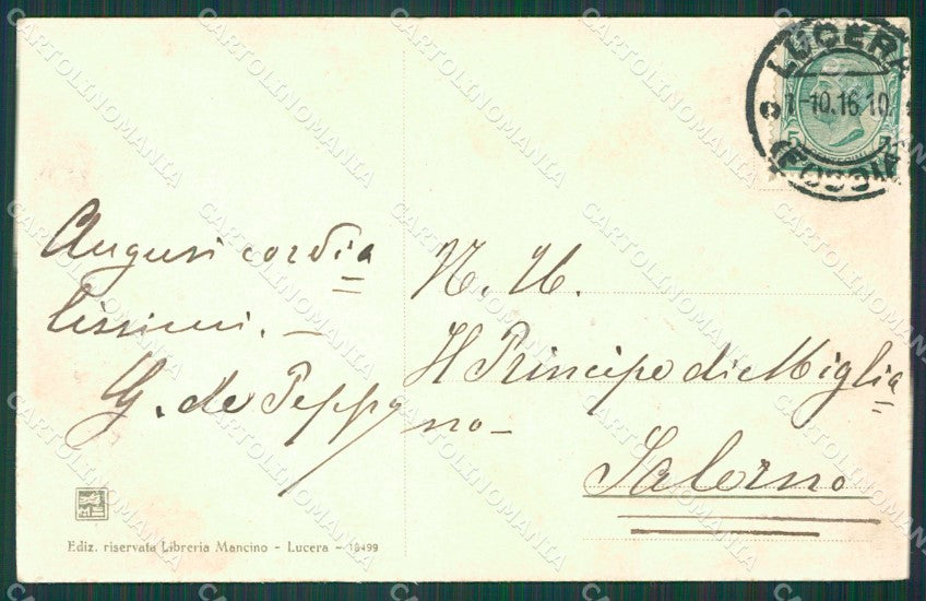 Foggia Lucera cartolina XB1275 – retro