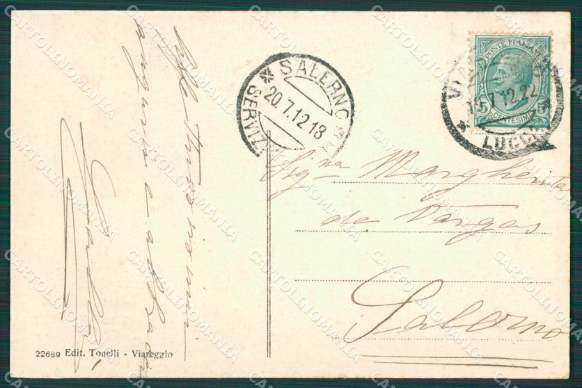 Lucca Viareggio cartolina XB1284 – retro