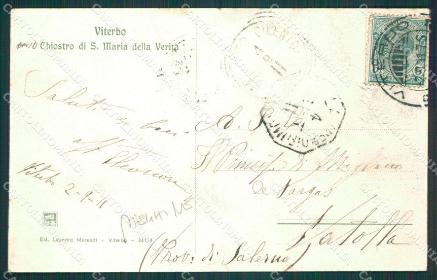 Viterbo Città PIEGHINE cartolina XB1292 – retro
