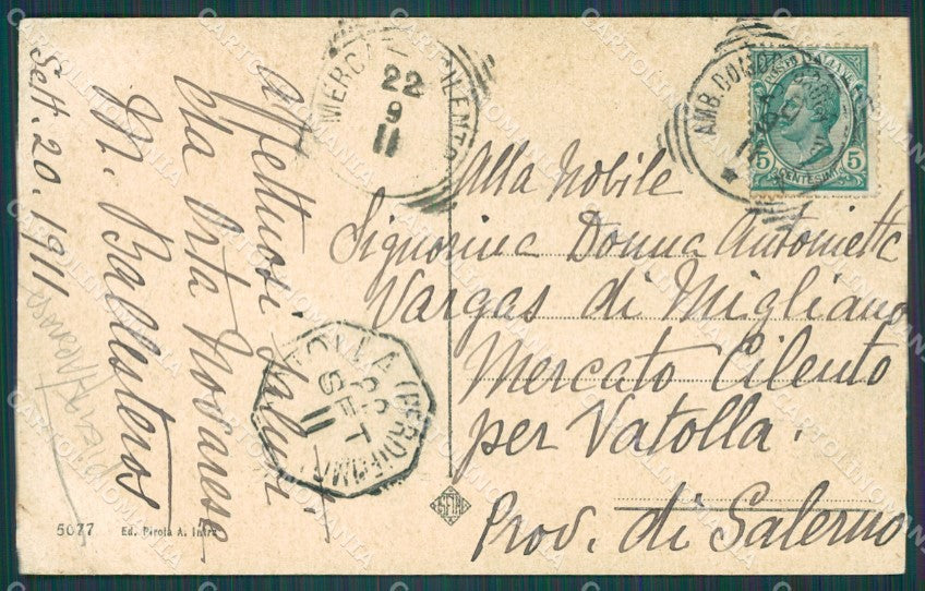 Novara Orta Chiaro di Luna ABRASA PIEGHE cartolina XB1308 – retro