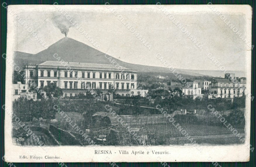 Napoli Ercolano Resina Vesuvio STRAPPINI cartolina XB1373 – fronte