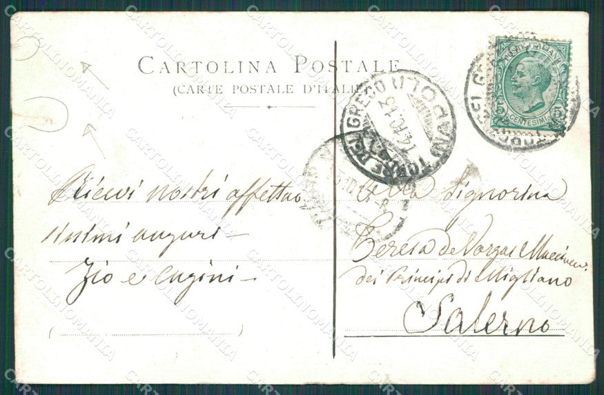 Napoli Ercolano Resina Vesuvio STRAPPINI cartolina XB1373 – retro