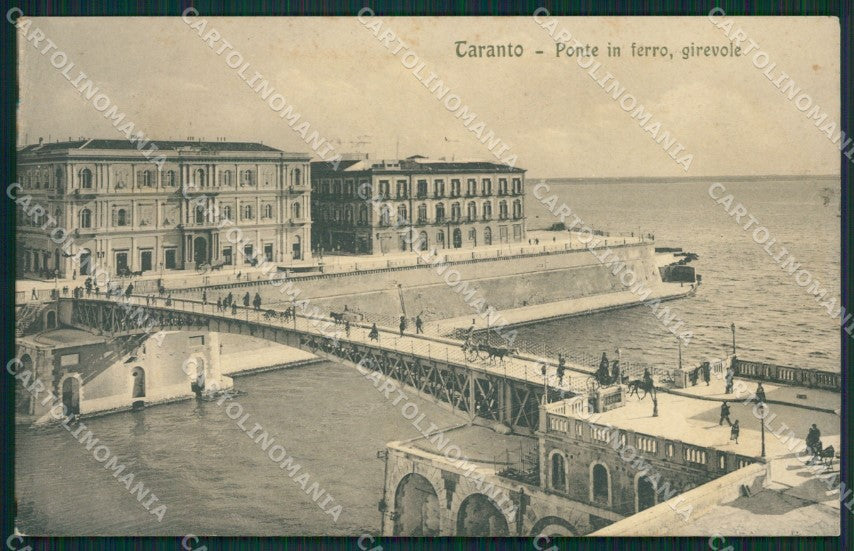 Taranto Città Ponte Girevole cartolina XB1384 – fronte