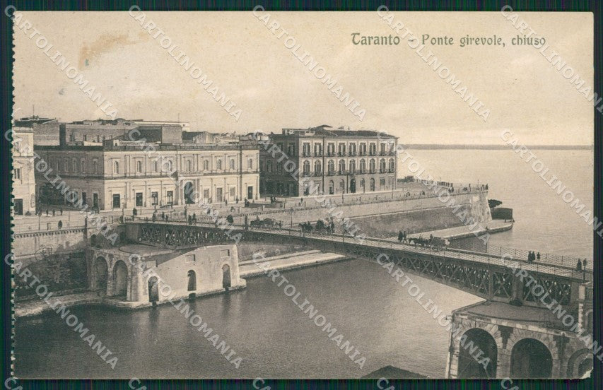 Taranto Città Ponte Girevole cartolina XB1386 – fronte