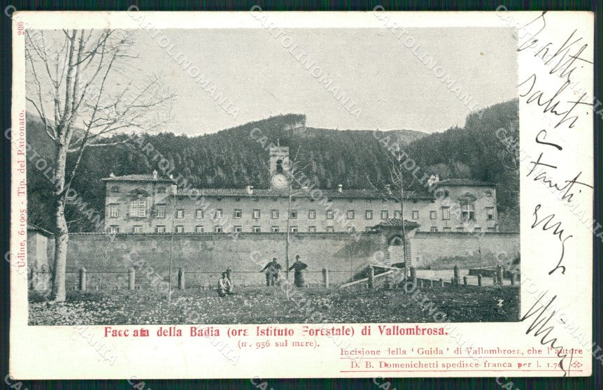 Firenze Reggello Vallombrosa Istituto Forestale cartolina XB1390 – fronte