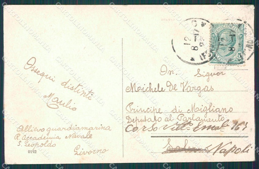 Livorno Città Accodemia Navale cartolina XB1392 – retro