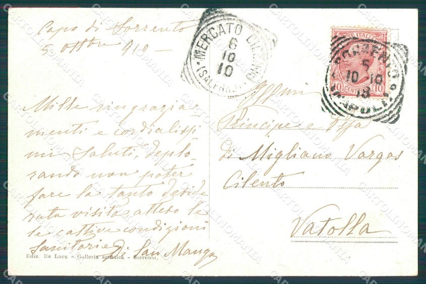 Napoli Sorrento Capo di cartolina XB1401 – retro