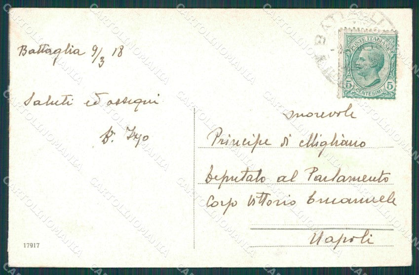 Padova Battaglia Castello cartolina XB1464 – retro