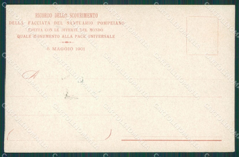 Napoli Pompei Commemorativa cartolina XB1503 – retro