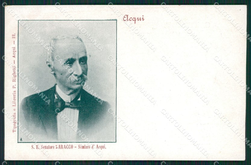 Alessandria Acqui Senatore Saracco Sindaco cartolina XB1539 – fronte