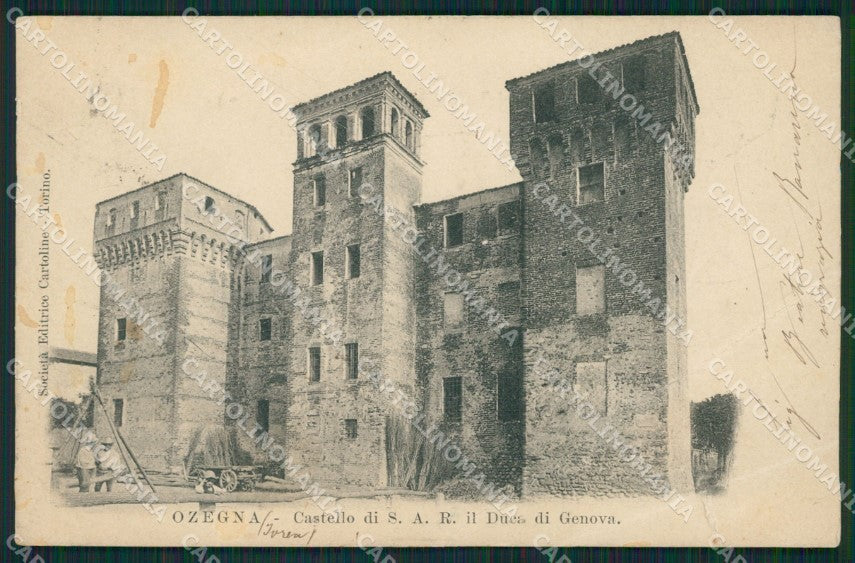 Torino Ozegna Castello PIEGHE STRAPPO cartolina XB1545 – fronte