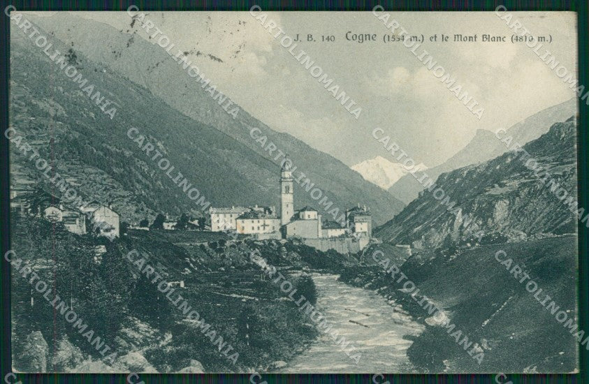 Aosta Cogne Monte Bianco cartolina XB1549 – fronte