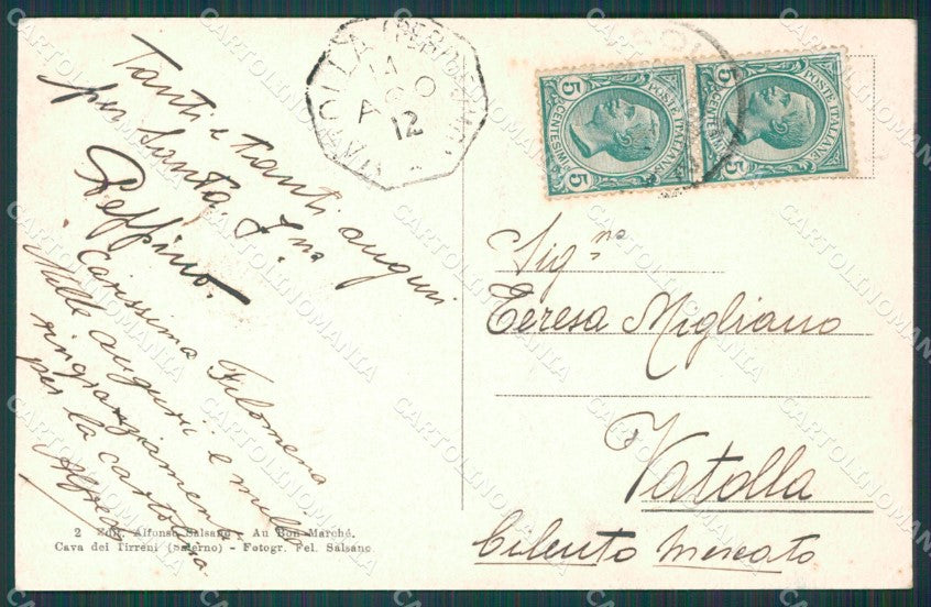 Salerno Cava de Tirreni cartolina XB1572 – retro