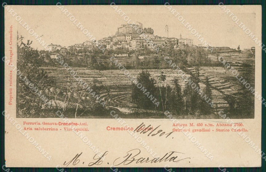 Alessandria Cremolino cartolina XB1590 – fronte