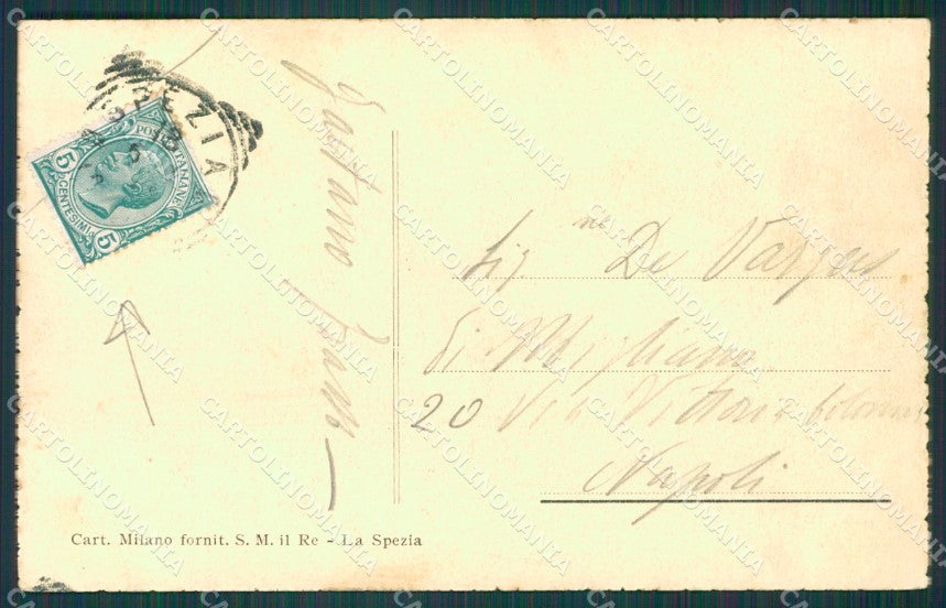 La Spezia Città Marinai PIEGA cartolina XB1600 – retro