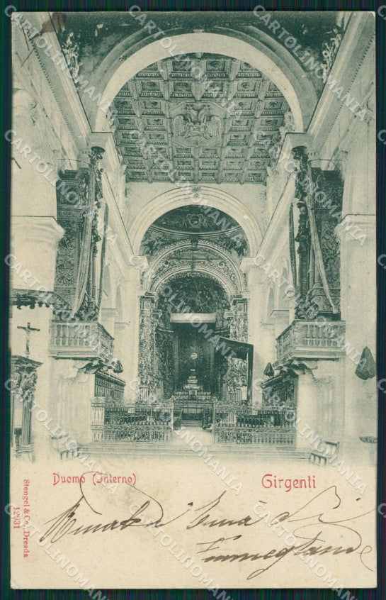 Agrigento Girgenti cartolina XB1608 – fronte