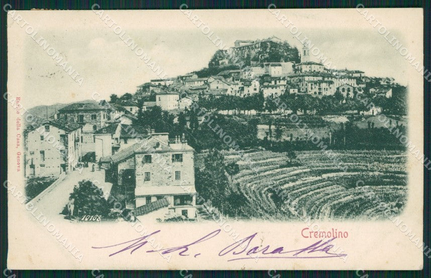 Alessandria Cremolino PIEGA cartolina XB1618 – fronte