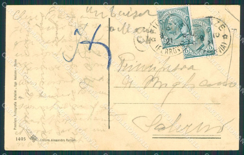 Siena Chiusi PIEGHE cartolina XB1622 – retro
