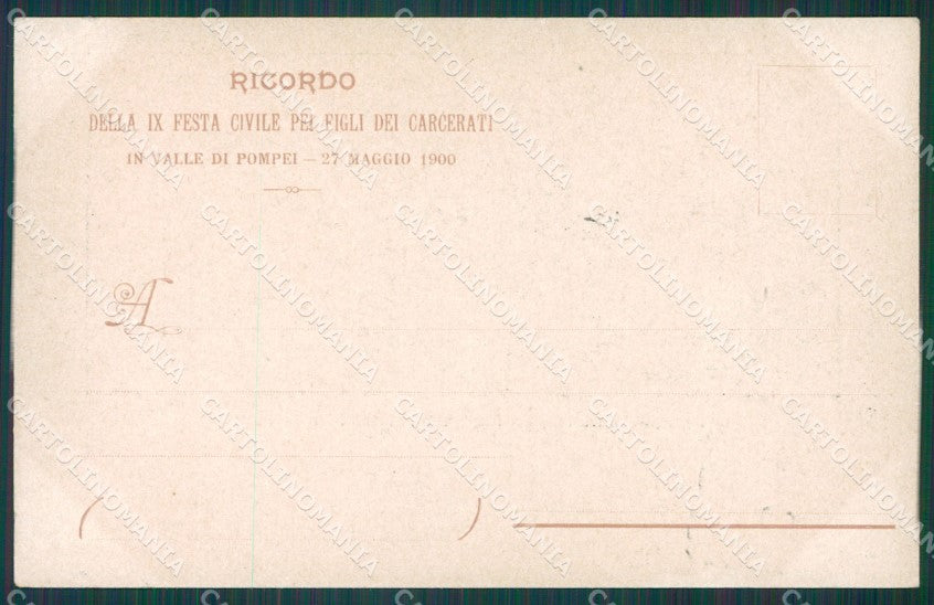 Napoli Pompei Valle di Figli Carcerati Ospizio Bortolo cartolina XB1627 – retro