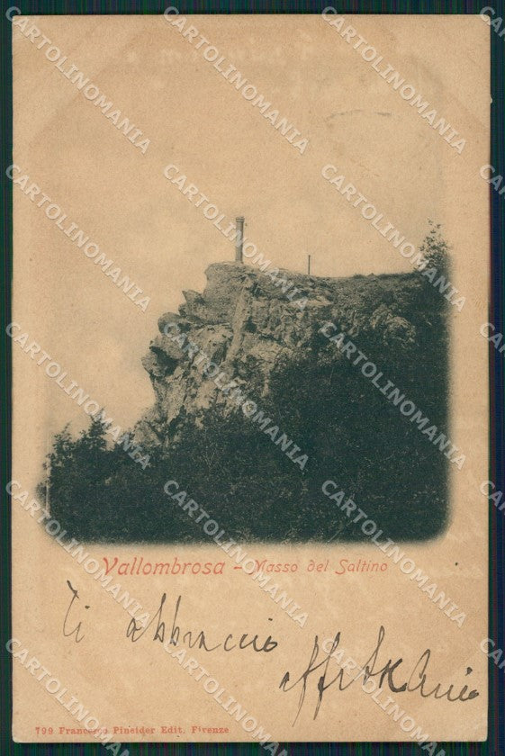 Firenze Reggello Vallombrosa PIEGHINA cartolina XB1632 – fronte