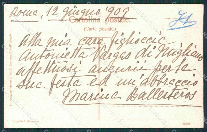Roma Rocca di Papa cartolina XB1647 – retro