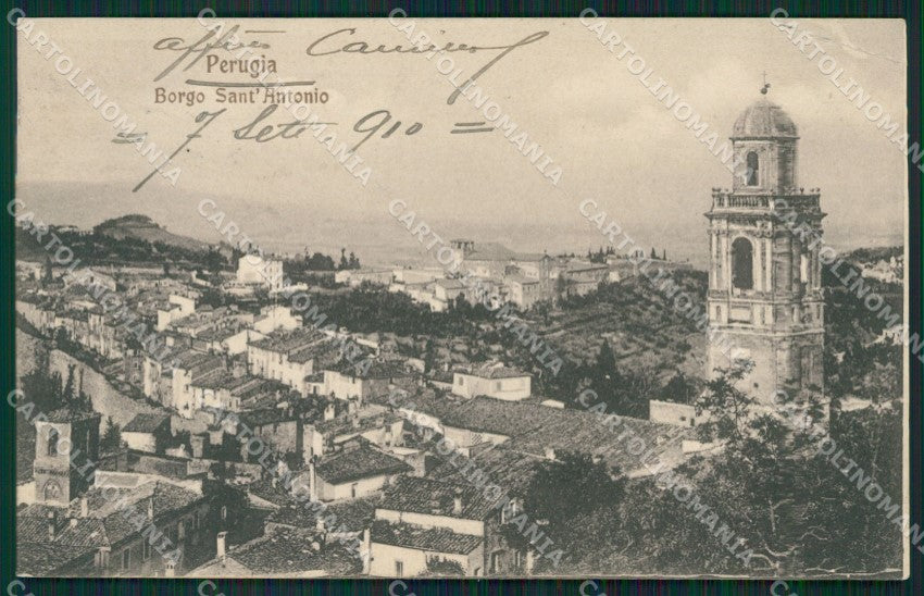 Perugia Borgo Sant'Antonio PIEGA cartolina XB1653 – fronte