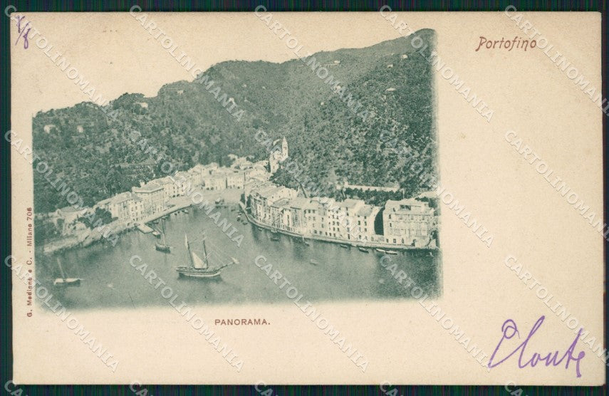 Genova Portofino PIEGA cartolina XB1657 – fronte