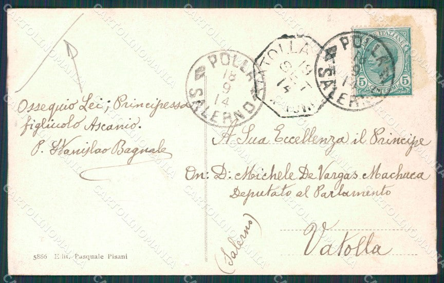 Salerno Polla PIEGA cartolina XB1682 – retro