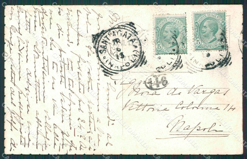 Napoli Massa Lubrense Sant'Agata sui due Golfi cartolina XB1688 – retro