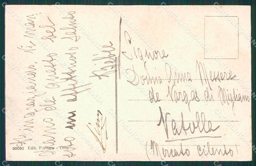 Novara Orta cartolina XB1697 – retro