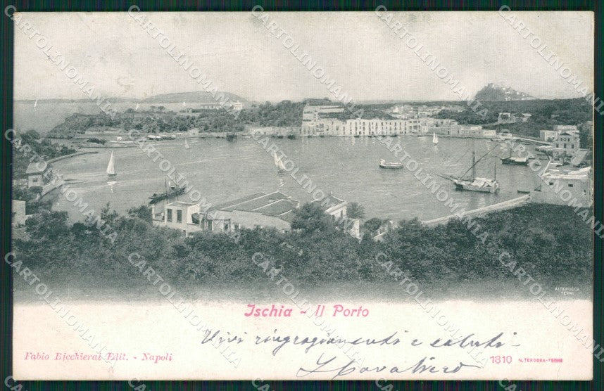 Napoli Ischia Isola di Alterocca 1810 cartolina XB1706 – fronte