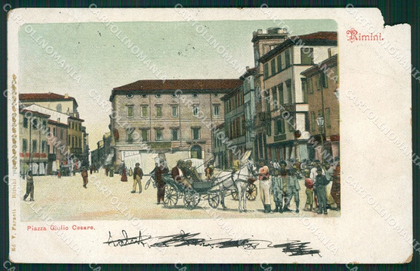 Rimini Città Carrozza ABRASA cartolina XB1752 – fronte