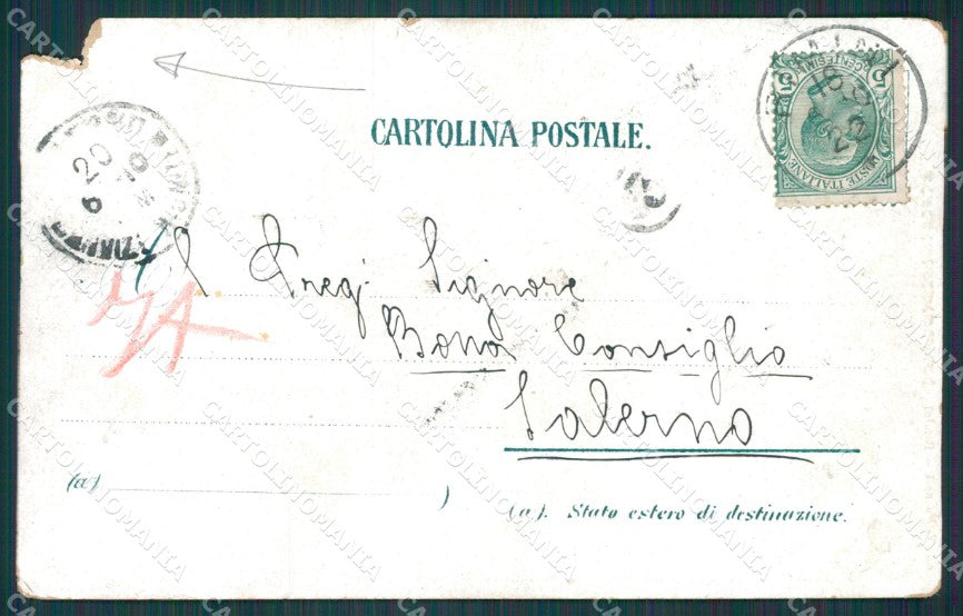 Rimini Città Carrozza ABRASA cartolina XB1752 – retro