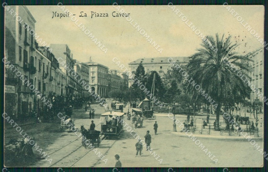 Napoli Città Tram cartolina XB1761 – fronte