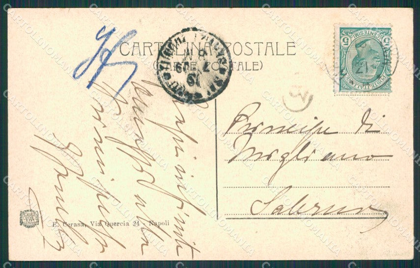 Napoli Città Tram cartolina XB1761 – retro