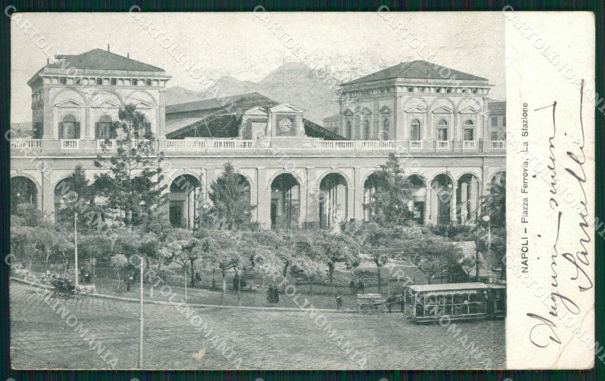 Napoli Città Stazione Tram STRAPPINO PIEGA cartolina XB1774 – fronte