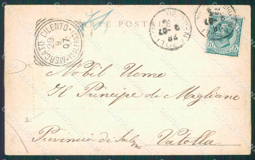 Napoli Città Stazione Tram STRAPPINO PIEGA cartolina XB1774 – retro