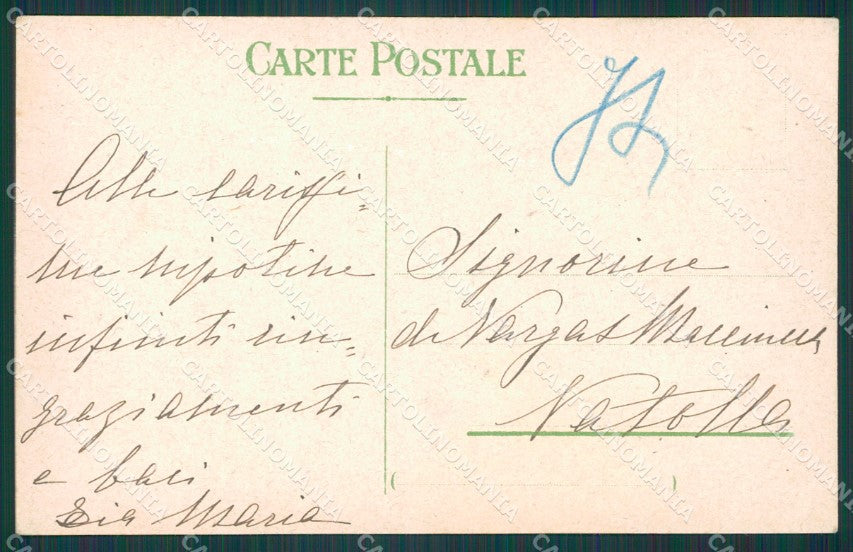 Napoli Città Caserma Garibaldi Carrozze cartolina XB1780 – retro
