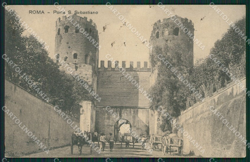 Roma Città Porta San Sebastiano PIEGATA cartolina XB1808 – fronte