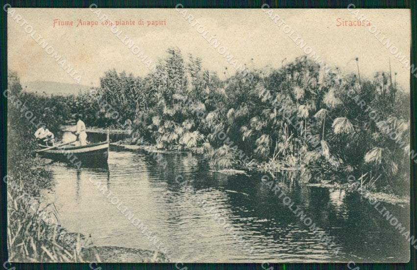 Siracusa Città Barca Papiri cartolina XB1818 – fronte