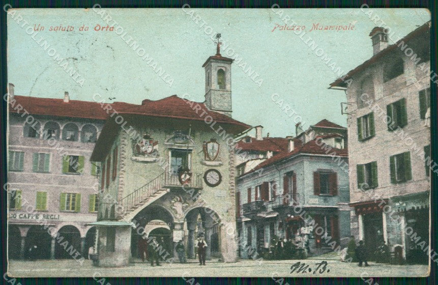 Novara Orta Municipio PIEGHINA STRAPPINO cartolina XB1862 – fronte