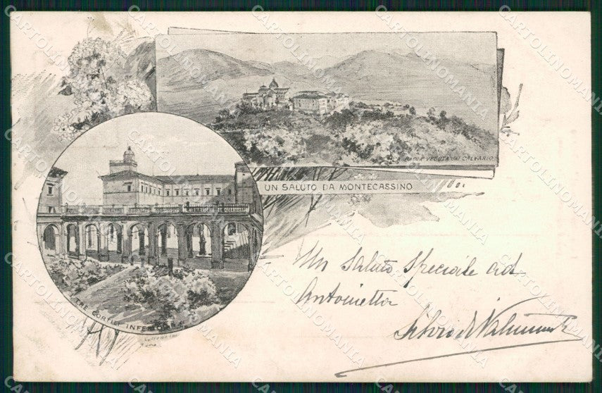 Frosinone Cassino Montecassino Saluti da cartolina XB1863 – fronte
